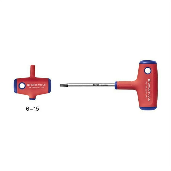 PB Swiss Tools PB 1408.7-60 Cross-Handle Screwdrivers, Torx Plus TXP9