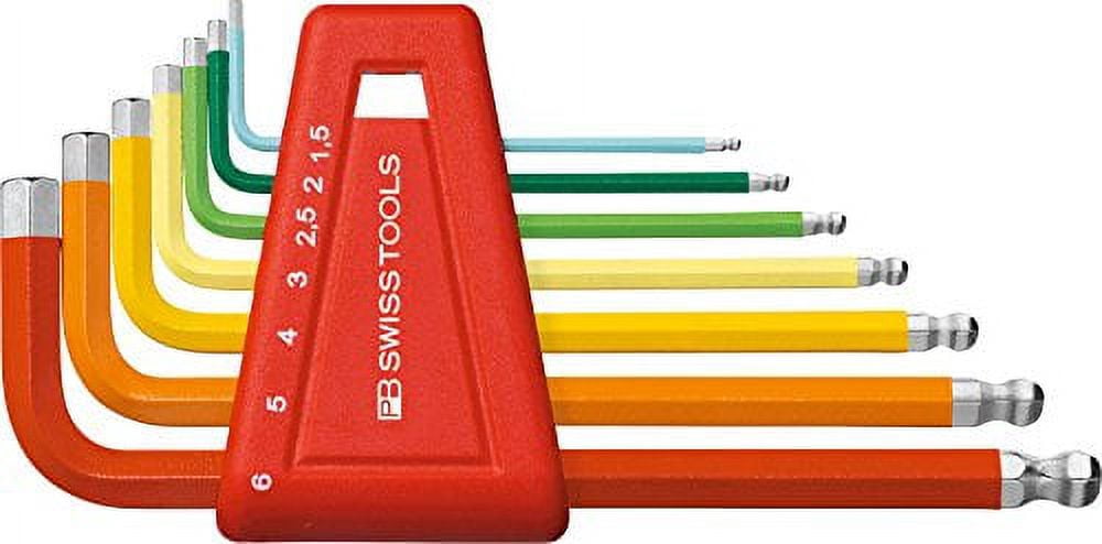 PB Swiss Tools PB 212H-6 RB Ballend Hex Key Set rainbow - Walmart.com