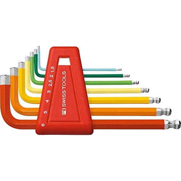 PB Swiss Tools PB 212H-6 RB Ballend Hex Key Set rainbow
