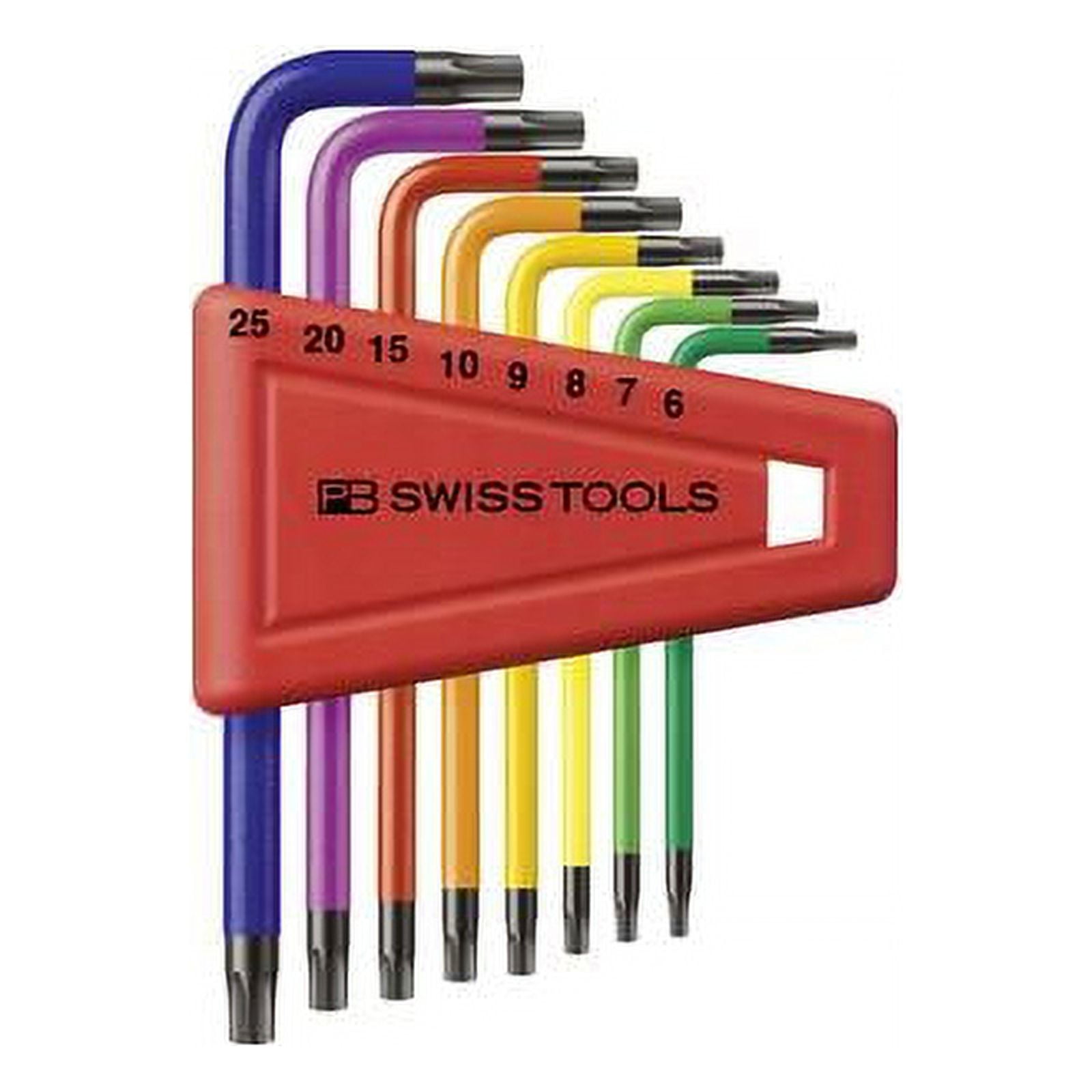 PB Swiss Tools PB 410.H 6-25 RB CN RainBow Key L-Wrenches, Set
