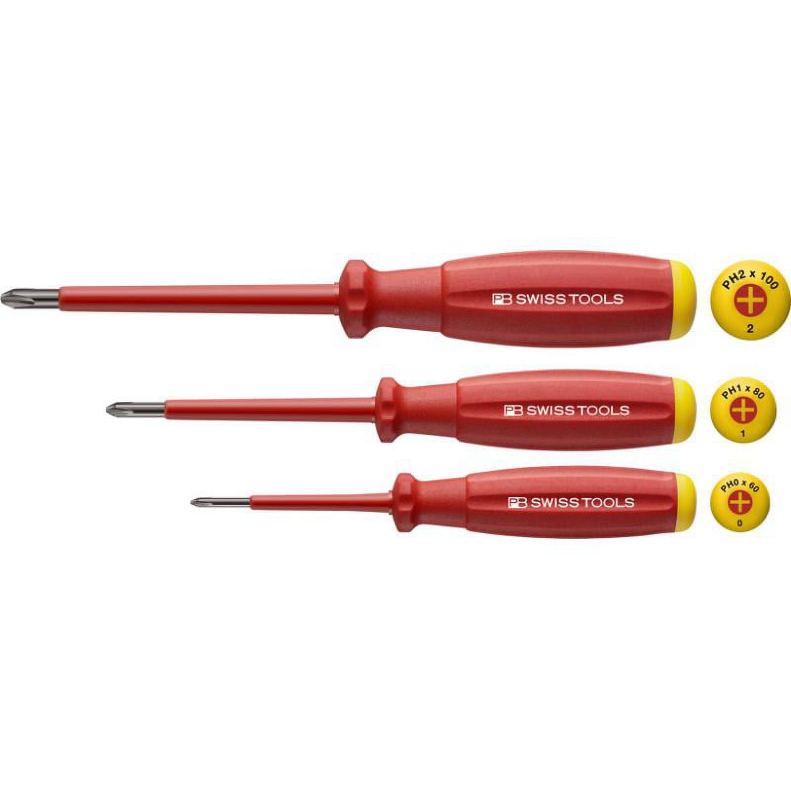 PB Swiss Tools PB 58548.CBB Screwdriver Set Phillips with SwissGrip VDE