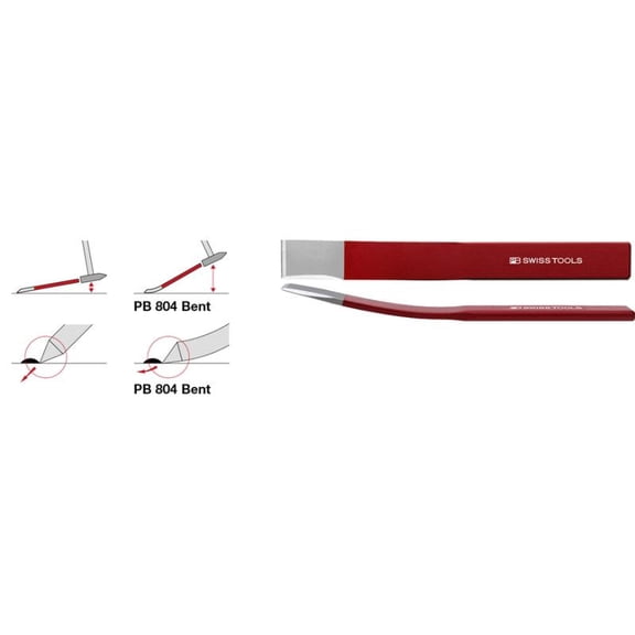 PB Swiss Tools PB 804.Bent Curved Slot Chisel, 26 x 235 mm