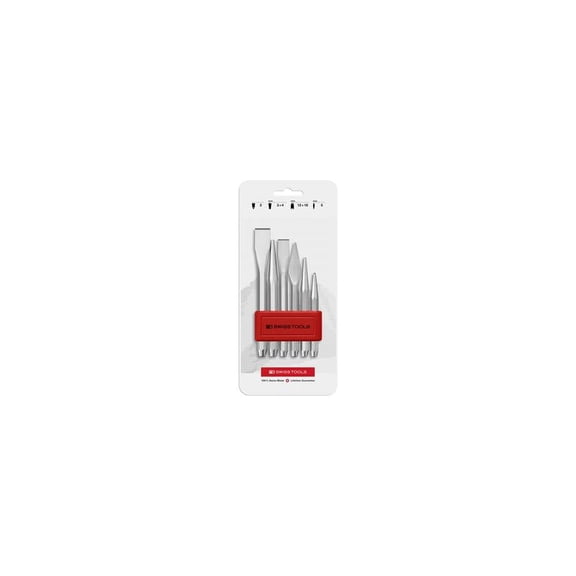 PB Swiss Tools PB 850.B CN Flat And Cross - Cut Chisel Set 6-pieces