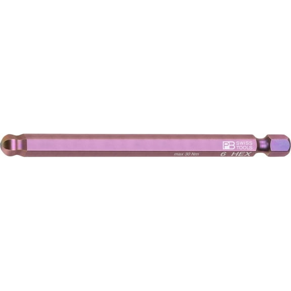 PB Swiss Tools PB E6L.212/6 PrecisionBit, 1/4" Bits, E6, Hex with Ball End