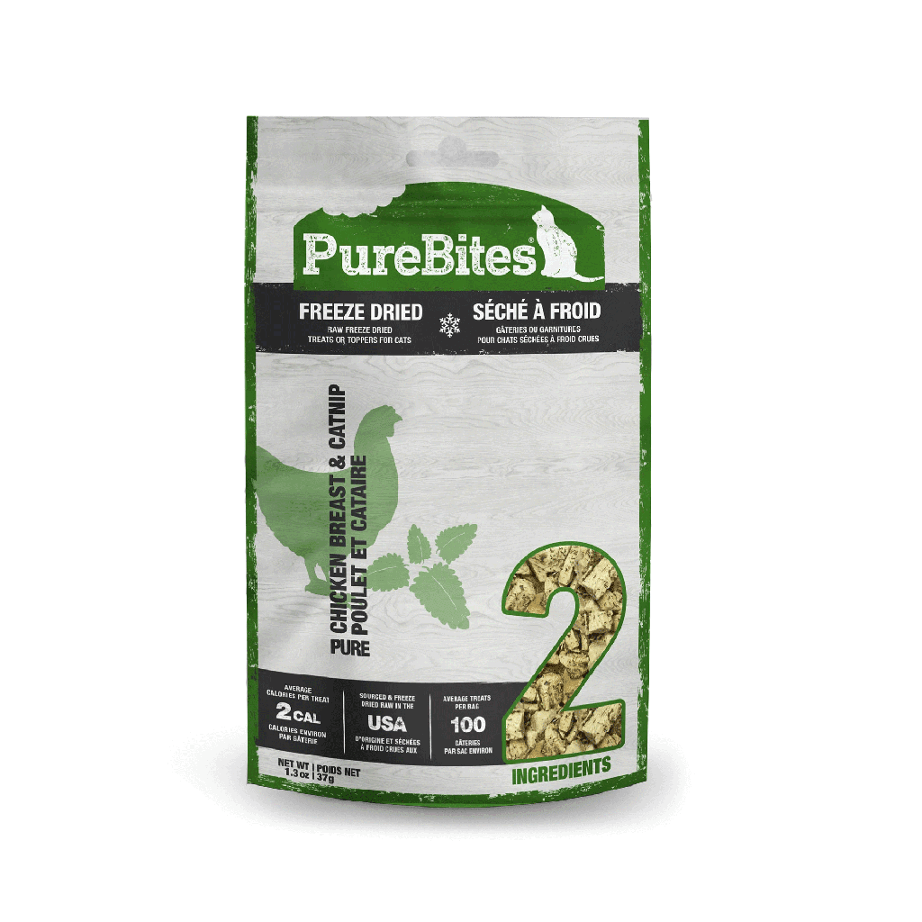 PB00107 PURE BITES Cat Treats Freeze Dried Chicken Breast and Catnip 1