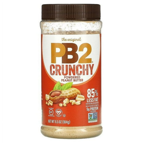 PB2 Foods, Crunchy Powdered Peanut Butter, 6.5 oz Pack of 4