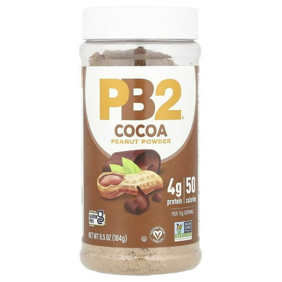 PB2 Foods, PB2, Powdered Peanut Butter with Cocoa, 6.5 oz Pack of 3