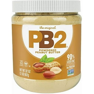 PB2 Original Powdered Peanut Butter - [2 Lb/32oz Jar] 6g of Protein, 90% Less Fat, Certified Gluten Free, Only 60 Calories per Serving, Perfect for Protein Shakes, Smoothies, and Low-Carb, Keto Diets