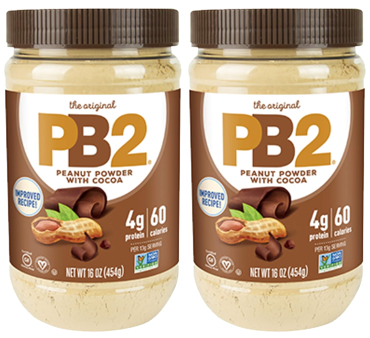 PB2 Powdered Peanut Butter with Cocoa Bundle, 16 oz (2 pack)