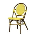 thumbnail image 1 of PBA12-YLW-S-2 Paris Bistro Chair - Yellow, Set Of 2, 1 of 1