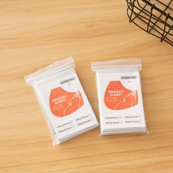 PBAZIH 2pc Outdoor Emergency Tent Blanket Sleeping Bag Survival Reflective Shelter Camping Gear for Backpacking, Hiking, and Emergency Situations