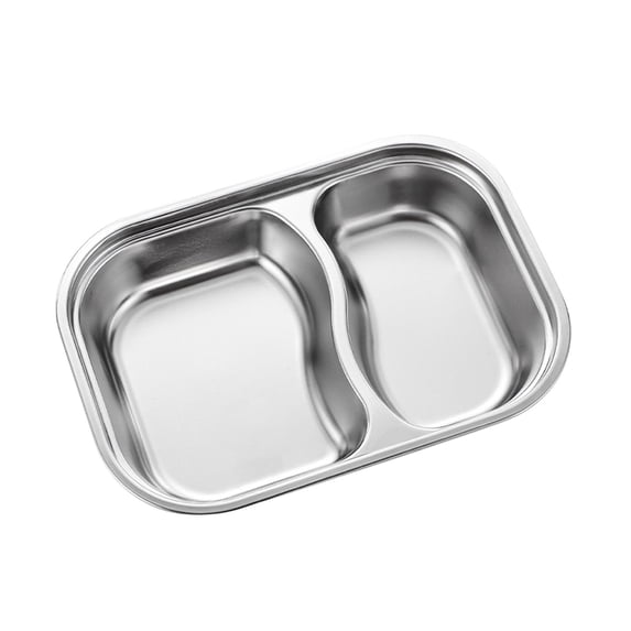 PBAZIH 304 Stainless Steel Serving Tray, Reusable Snack Tray for Camping, Outdoor Picnics, BBQ, Barbecue, Easy to Clean, Stackable Serving Dish for Home Dining and Kitchen Use