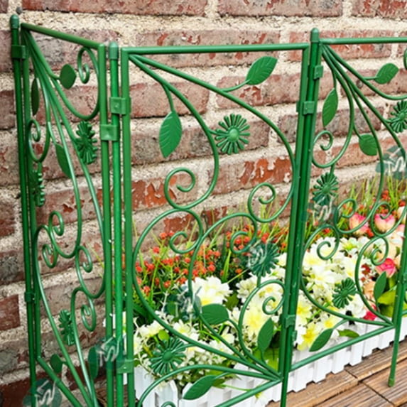 PBAZIH 4pcs Plastic Edgings Garden Picket Fence, Decorative Borders for Flowerbeds, Weatherproof Garden Fence Panels, Portable Landscape Edging for Lawns and Paths, Multi-purpose Garden Decor