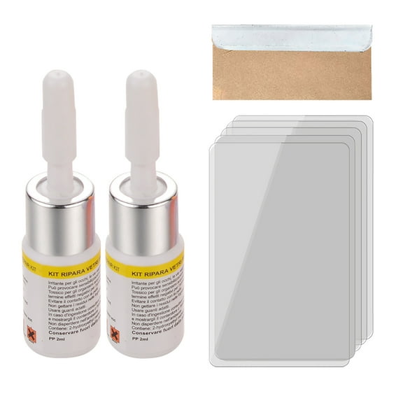 PBAZIH Auto Glass Repair Fluid – Windshield Crack Repair Tool Kit, DIY Glass Repair Agent for Windshield Chips & Cracks, Window Crack Sealing Kit (2ml)