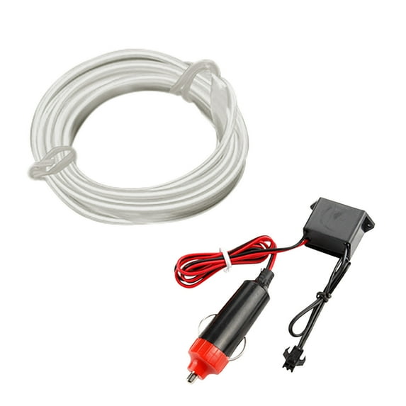 PBAZIH Car Cold Atmosphere LED Lamp 2 Meter EL Luminous Line Universal Interior Guide Light + Lighter, Multi-Color Decorative Lighting for Vehicle Interior, Customizable Neon Glow Light