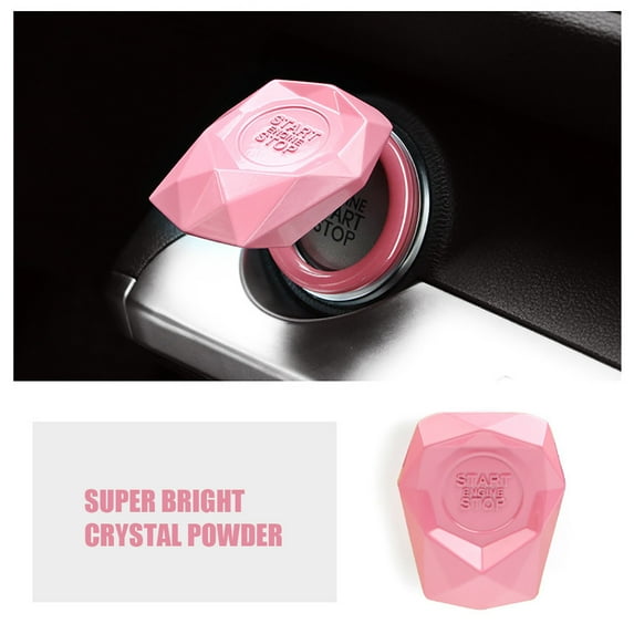 PBAZIH Car Engine Start Button Cover, Decorative Alloy Ignition Protection Cover, Stylish Engine Button Cover for Car Interior, Enhances Your Vehicle’s Interior Look