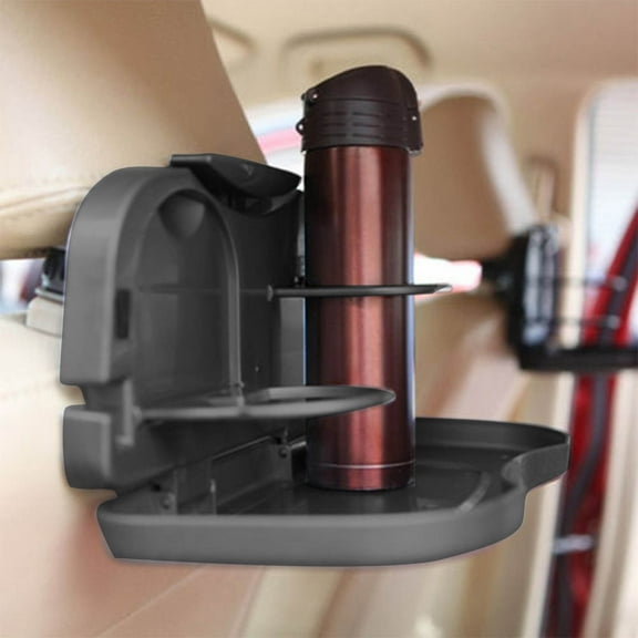 PBAZIH Car Folding Table, Auto Drink & Food Cup Tray, Back Seat Storage Organizer for Car, Multipurpose Car Organizer for Travel, Road Trips, and Family Use