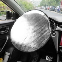 PBAZIH Car Steering Wheel Cover Sunshade, Aluminum Foil Heat Insulation for Sun Protection, Custom Fit, UV Protection, Portable Foldable, Reduces Cracking & Fading, Summer Car Accessory