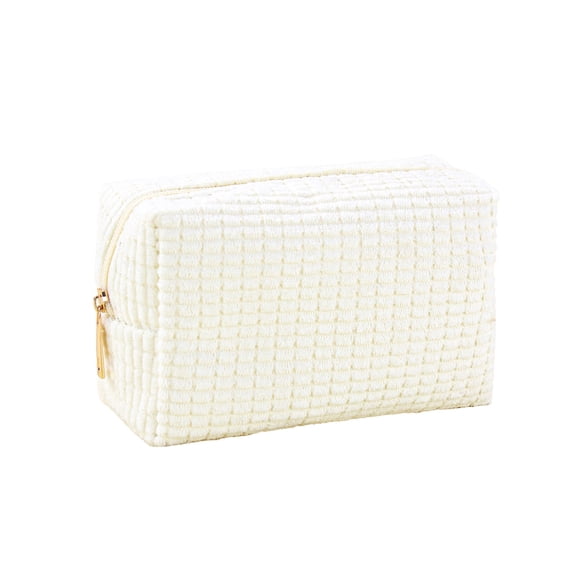 PBAZIH Corduroy Makeup Bag Handheld Toiletry Pouch Large Capacity Organizer for Women and Girls Travel Daily Beauty Essentials Portable Storage Solution