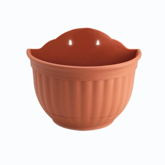 PBAZIH Half Round Wall Mount Planter, Durable Plastic Hanging Pot, Breathable Flower Pot for Indoor and Outdoor Plants, Ideal for Balcony, Garden, and Home Decor