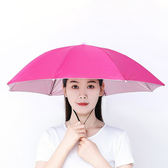 PBAZIH Head Worn Umbrella Hat for Outdoor Activities, Fishing, Golf, Gardening, UPF 40+ Sun and Rain Protection, Lightweight and Portable, Hands-Free Sunshade and Rainshield