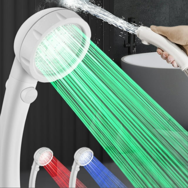 PBAZIH LED Color Changing Shower Head with Filtration System Water