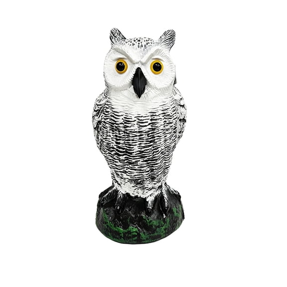 PBAZIH Lifelike Owl Statue Plastic Bird Decoy Outdoor Garden Deterrent Weather-resistant Decoration Ideal for Keeping Pigeons Sparrows Squirrels Rabbits Away Perfect Gift for Garden Lovers