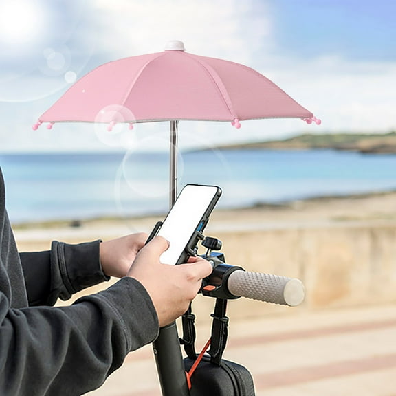 PBAZIH Mini Motorcycle Umbrella for Phone, UPF 50+ Sunshade, Portable Waterproof Phone Umbrella, Cute Design for Outdoor Use, Unique Gift Idea for Daily Use