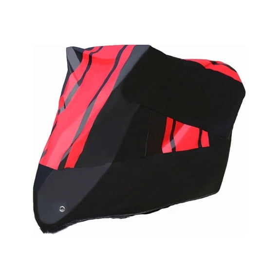 PBAZIH Motorcycle Cover Waterproof Heat Reflective Aluminum Foil Sun UV Protection All-Season Windproof Scratch Resistant for Cruisers Sportbikes Scooters Dirt Bikes