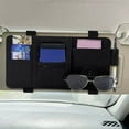 thumbnail image 1 of PBAZIH Multi-Functional Car Sun Visor Storage Clip, Eyeglass Organizer, Leather Document Pouch for Sunglasses, Cards, Bills, Easy Installation for Cars, Trucks, SUVs, and Minivans, 1 of 3