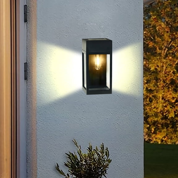 PBAZIH Outdoor Solar Wall Lights, Garden Gate Lights, Intelligent Light Control LED Lamp, Courtyard Step Stairway Guide Lamp, Corridor Porch Terrace Light, Year-Round Illumination, Energy Saving