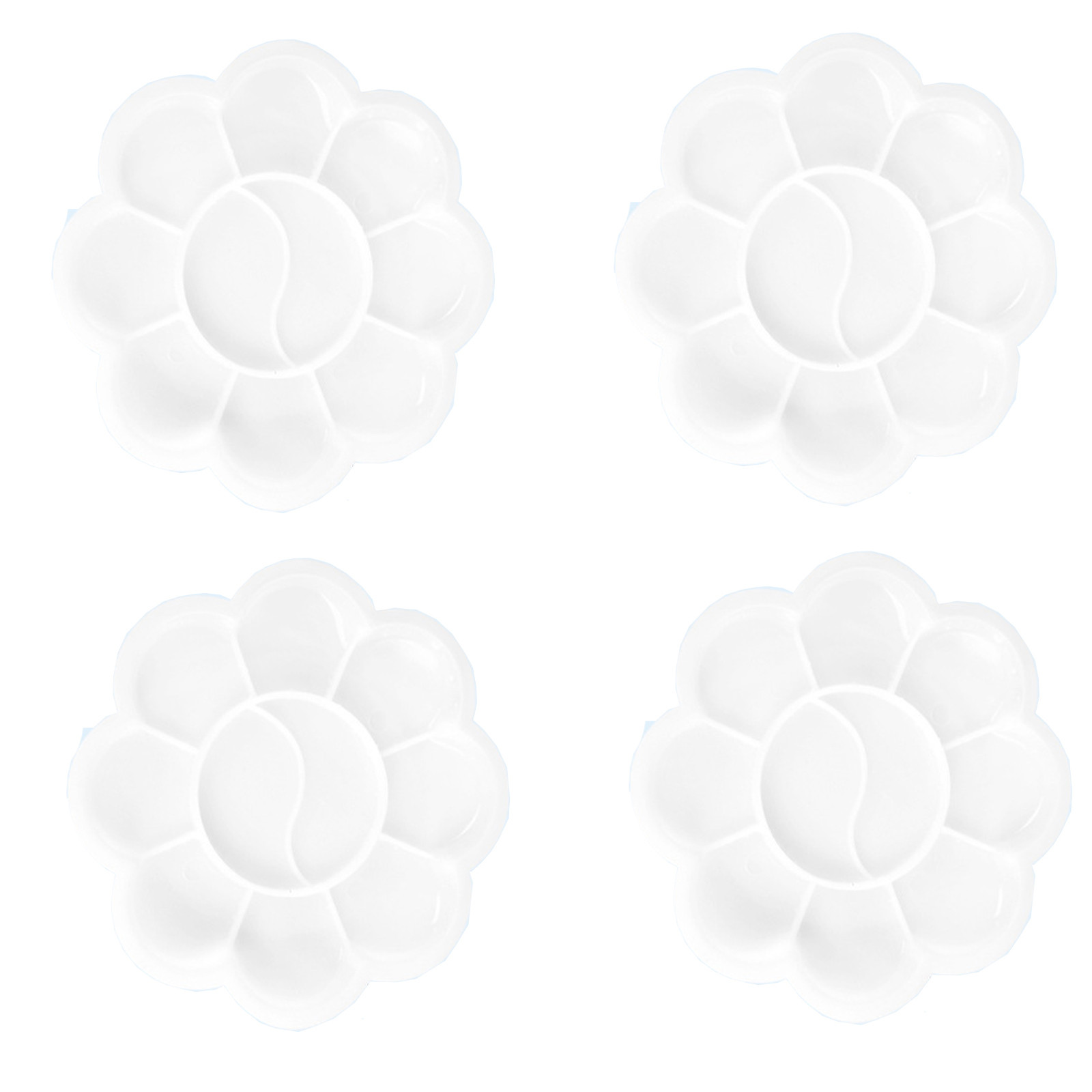 60 Pcs Paint Tray Palettes Plastic Paint Pallet For Kids