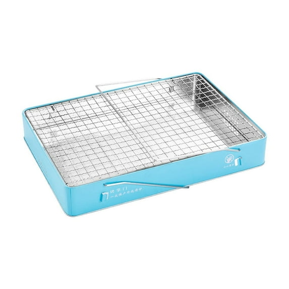 PBAZIH Portable Folding BBQ Grill, Compact and Easy to Use, Ideal for Outdoor Camping, Backyard Parties, Skewer and Meat Grilling, Lightweight and Space-Saving, Perfect for Indoor and Outdoor Cooking