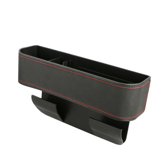 PBAZIH Premium Leather Car Seat Organizer with 8 Storage Pockets Universal Vehicle Side Console Gap Filler Waterproof Car Accessories for Phones Cups Keys