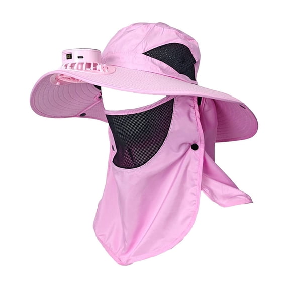 PBAZIH Solar-Powered Mini Fan Hat, USB Rechargeable, Strong Airflow, Summer Outdoor Accessories, Hiking, Fishing, Breathable Sun Protection, Adjustable Wind Speed, Comfortable Fit