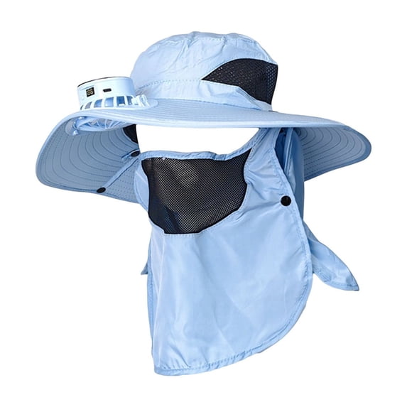 PBAZIH Solar-Powered Mini Fan Hat, USB Rechargeable, Strong Airflow, Summer Outdoor Accessories, Hiking, Fishing, Breathable Sun Protection, Adjustable Wind Speed, Comfortable Fit