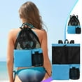 thumbnail image 1 of PBAZIH Swimming Bag Mesh Drawstring Backpack, Wet Bag for Beach, Gym Exercise Equipment, Versatile Travel Bag, Breathable and Durable, Ideal for Wet Clothes and Sports Gear, 1 of 7