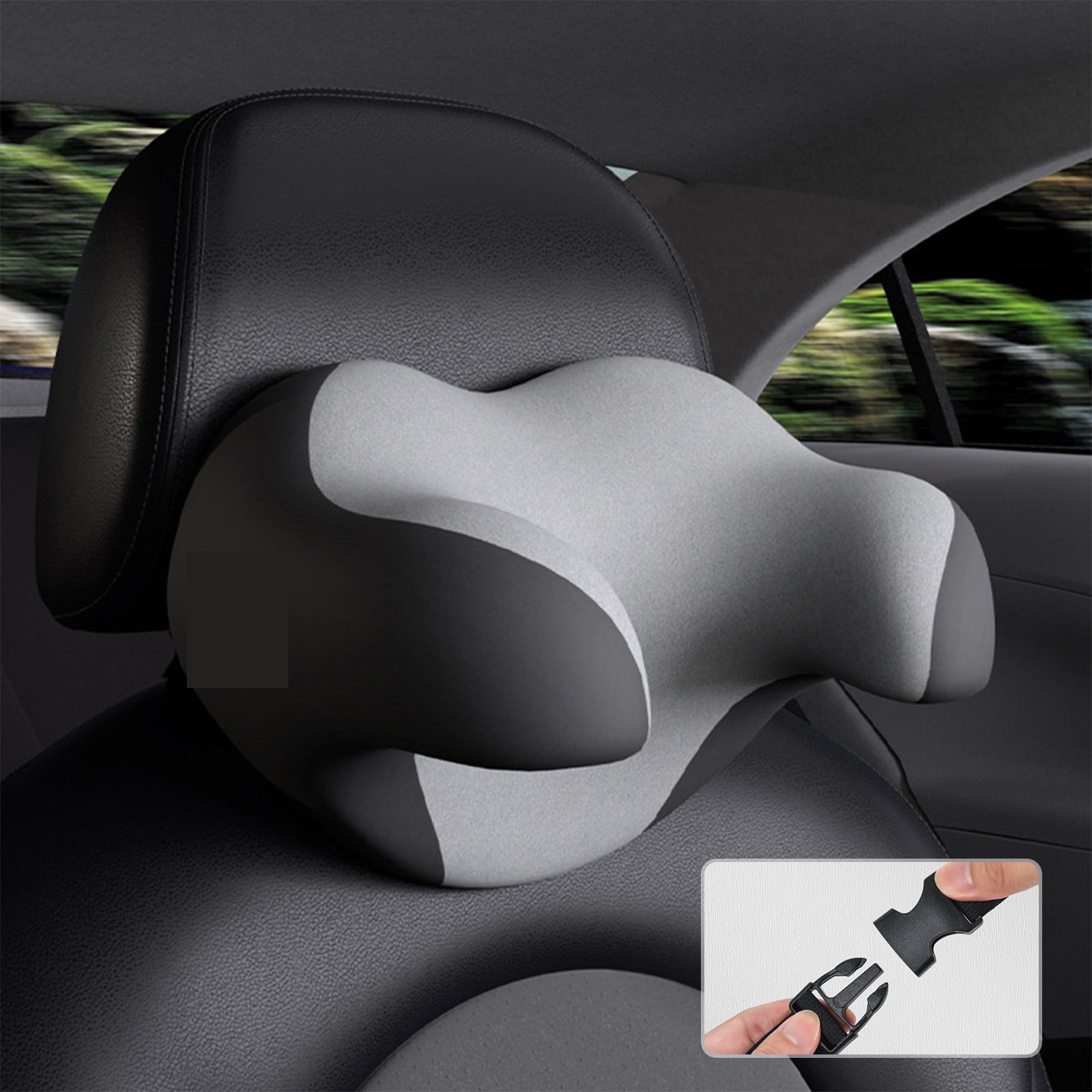 PBAZIH UShaped Car Headrest Memory Foam Neck Pillow Comfortable Car