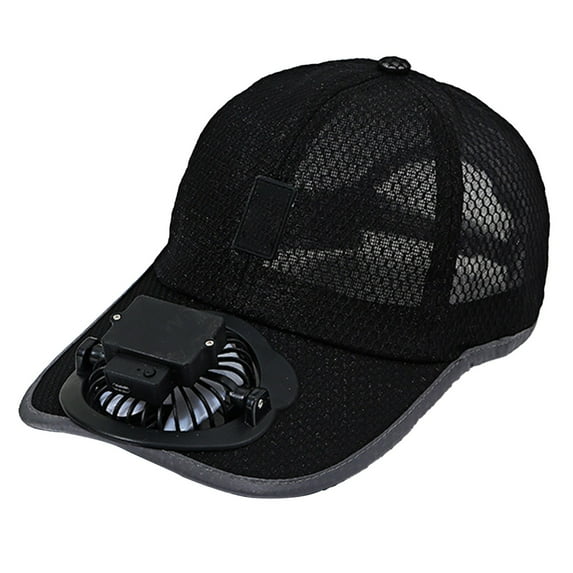PBAZIH USB Rechargeable Fan Sunshade Hat, Breathable Polyester Outdoor Hat, Lightweight Adjustable Fan Hat with 3 Wind Speeds, Portable Sun Hat for Hiking, Camping, Travel, Unique Gift