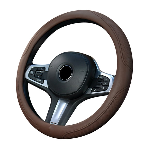 PBAZIH Universal Microfiber Leather Steering Wheel Cover for Cars, Trucks, SUVs, Breathable, Non-Slip, Comfortable Grip, Stylish Custom Fit Wheel Cover for Improved Handling and Protection