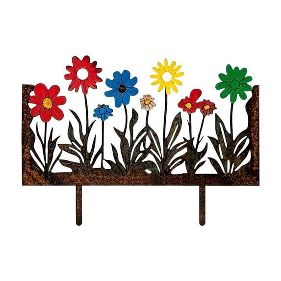 PBAZIH Vintage Wrought Iron Garden Fence Panel for Pet Barrier and Landscape Decoration, Rustproof Outdoor Safety Fence for Yard and Garden, Easy Installation for Various Scenarios