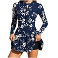 thumbnail image 1 of PBFRDSJ Long Sleeve Swimsuits for Women Two Piece Floral Print Modest Swimsuits Dress with Built in Bra Ladies UPF 50+ Rash Guard with Boyshorts, 1 of 9