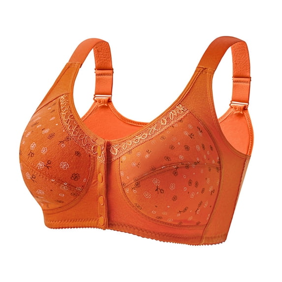 PBFRDSJ Bras for Older Women Front Closure Push Up Everyday Bra No Underwire Full Coverage Wide Strap Vest Style Sports Bra