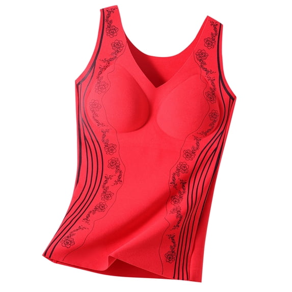 PBFRDSJ Built in Bra Tummy Control Shapewear Compression Tank Tops for Women High Stretch Sleeveless Camisoles Comfy Soft Base Layer Vest