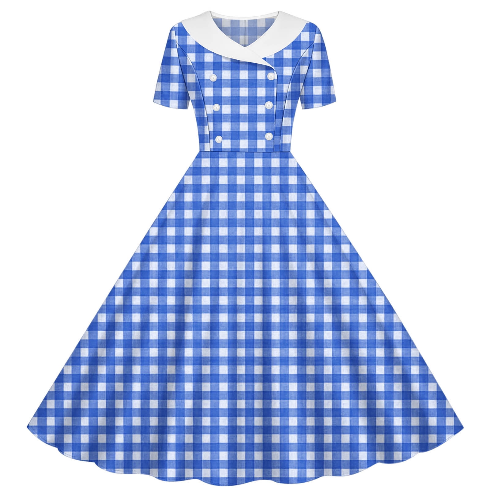 cotton on blue and white striped dress Women's Shirt With Red Chest Pocke – Modesees group-599f Forever That Girl Plaid SIZ:37 Gathers above a flared