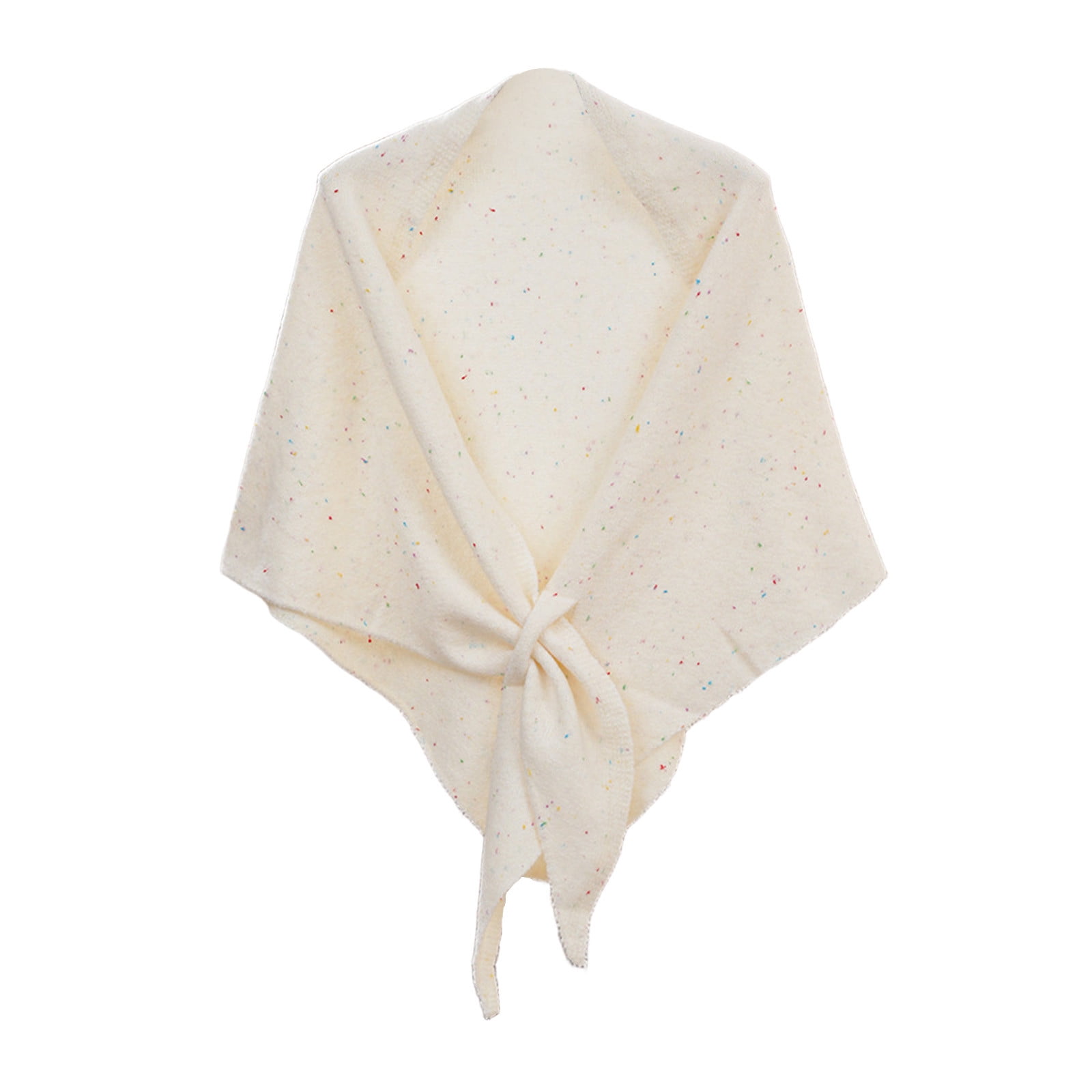 PBFRDSJ Knit Triangle Shawl Speckled Dots Pattern Front Tie Design Soft ...
