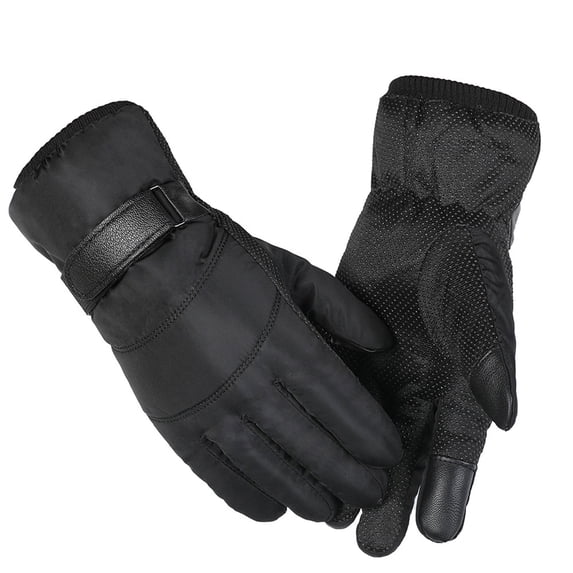 PBFRDSJ Men Winter Thermal Gloves Waterproof Windproof Plush Lined Warm Gloves for Driving Skiing Outdoor Activities