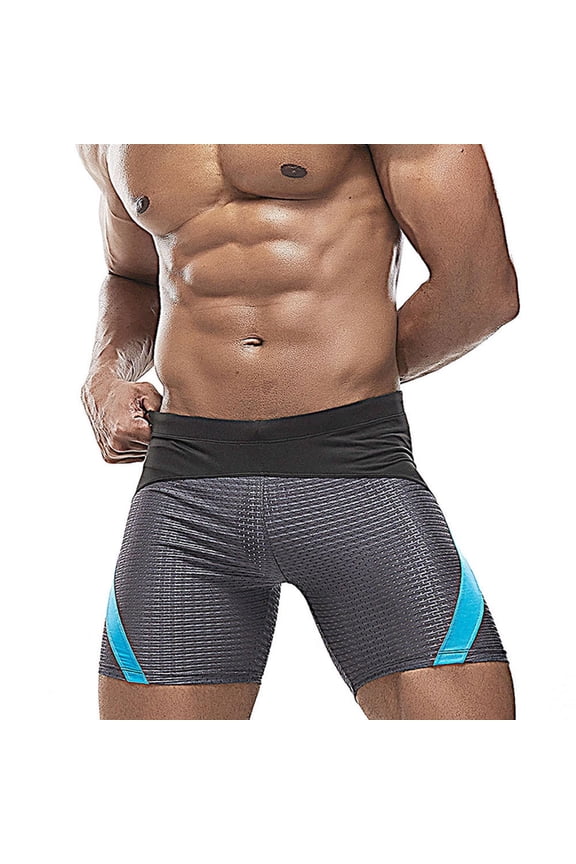 Men's Athletic Swim Jammers Competitive Training Endurance Swimsuit UPF 50+ Racing Swimming Shorts