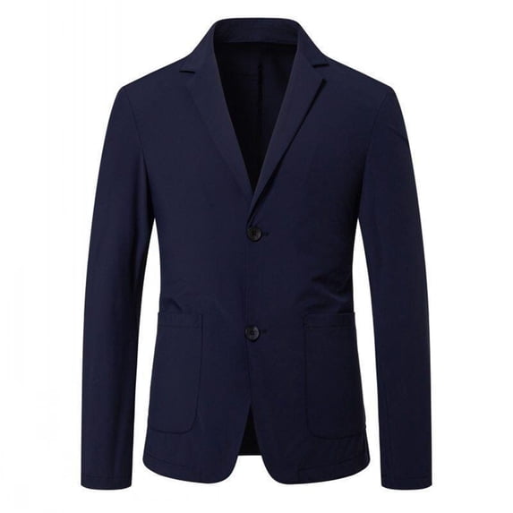 PBFRDSJ Mens Blazers and Sport Coats Solid Color Long Sleeve Two Button Formal Suit Coat Slim Fit Business Office Suit Jacket