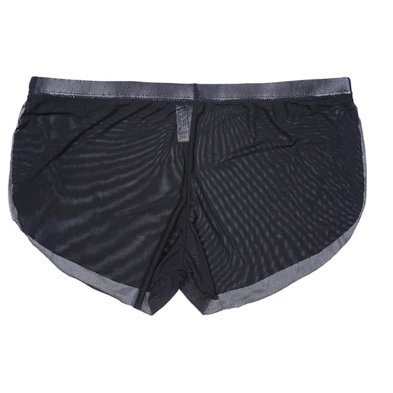 PBFRDSJ Mens Sheer Up Mesh Boxers Briefs Ultra Thin Split Side Low Rise Underpants Athletic Loose Underwear for Yoga Gym
